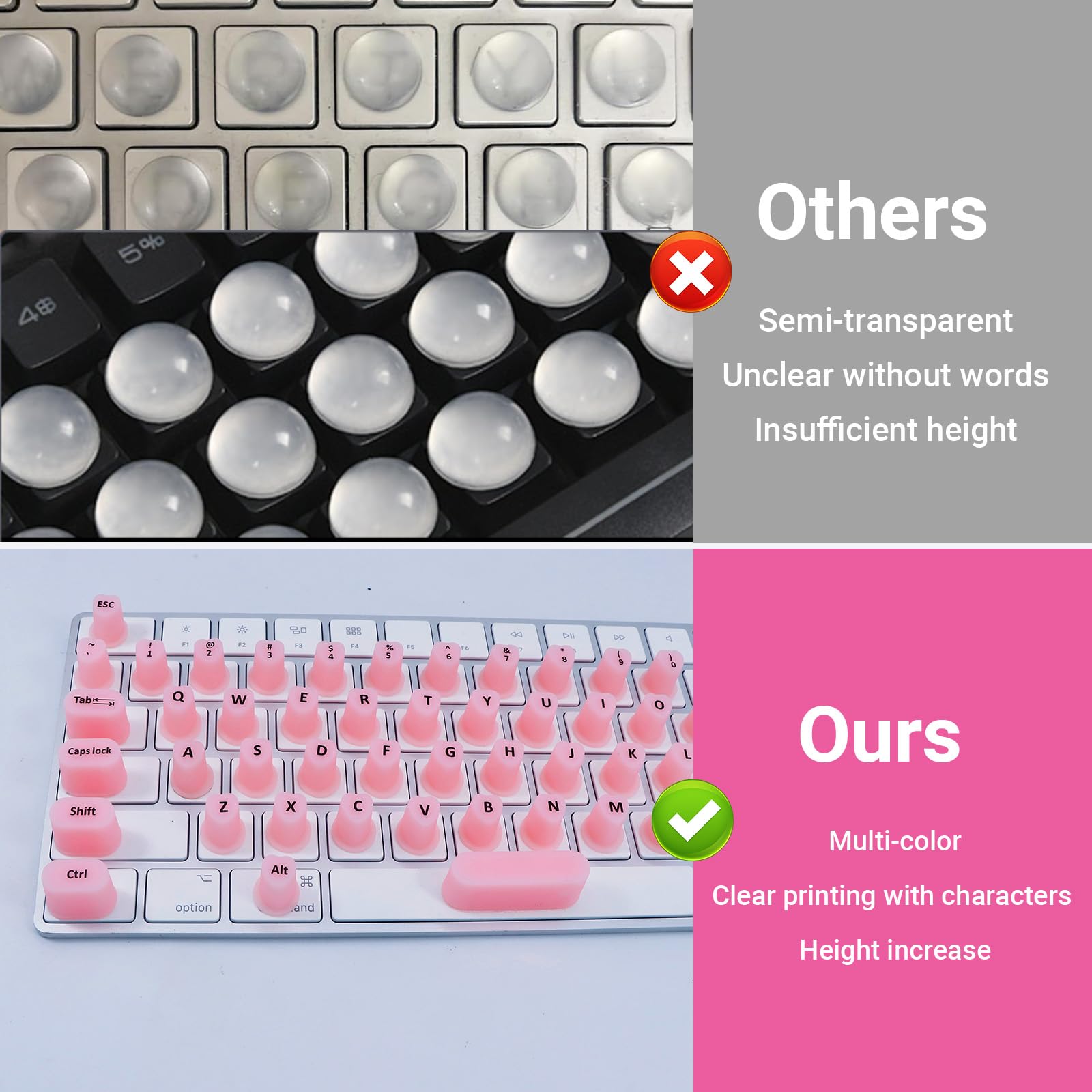 MAGIXUN heart-shaped keyboard stickers add style while protecting nails