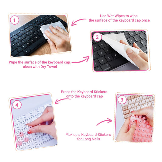MAGIXUN matte silicone keyboard stickers support stable long-nail typing