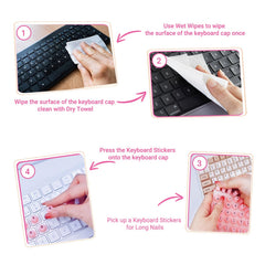 MAGIXUN matte silicone keyboard stickers support stable long-nail typing