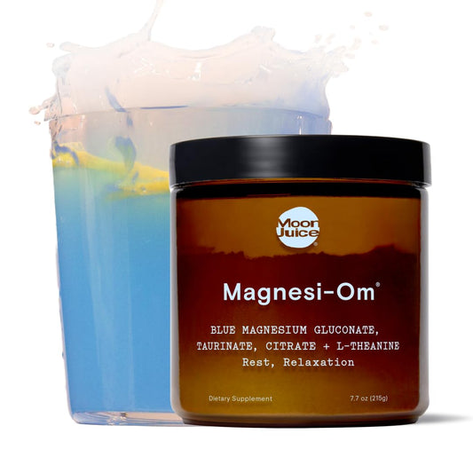 Front view of Magnesi-om Blue Lemon Jar 16oz