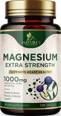 Magnesium 1000 mg citrate bottle with 120 capsules