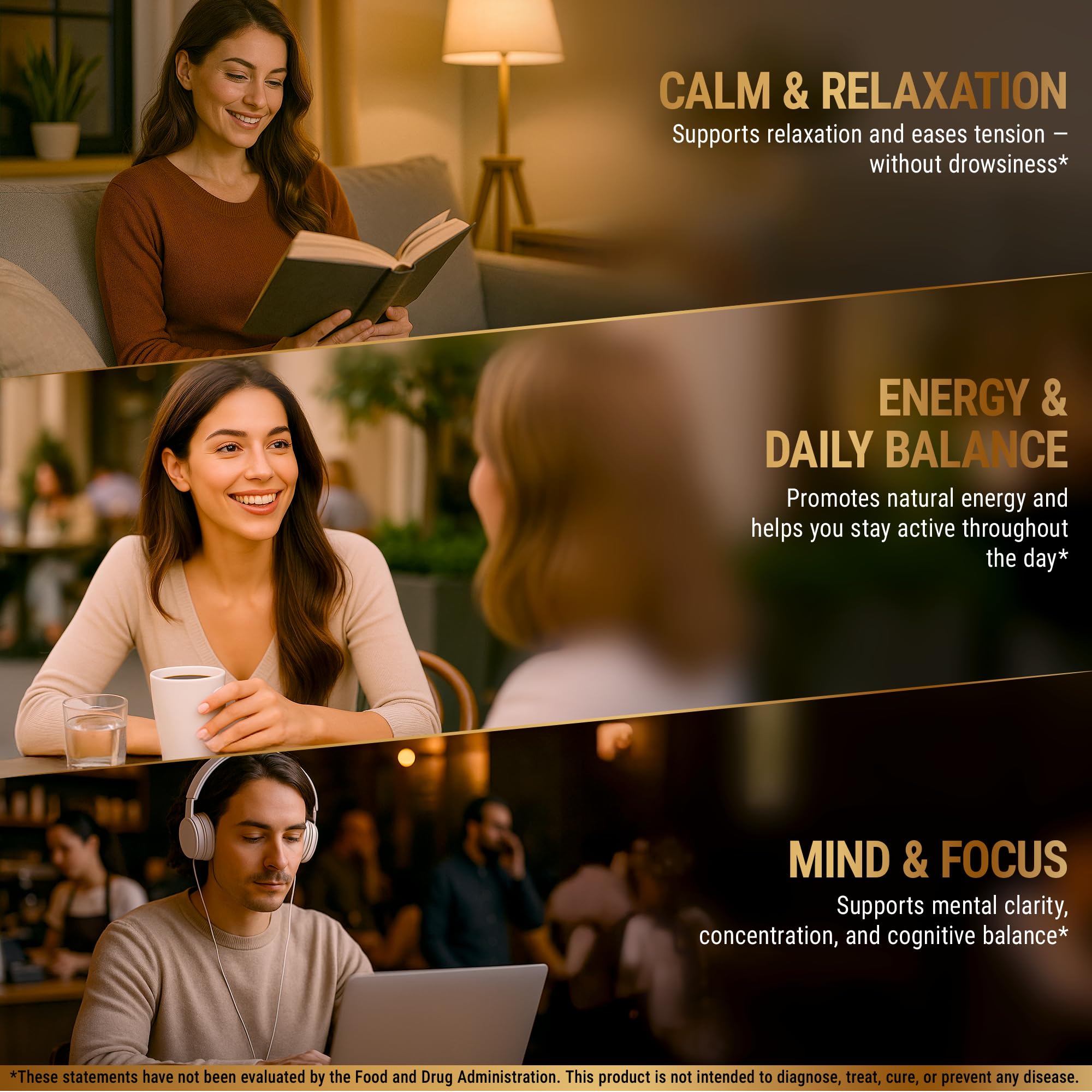 Magnesium glycinate and taurate for calm sleep and stress relief