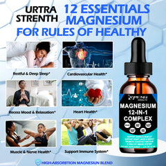 2 mL serving showing 500 mg elemental magnesium per serving