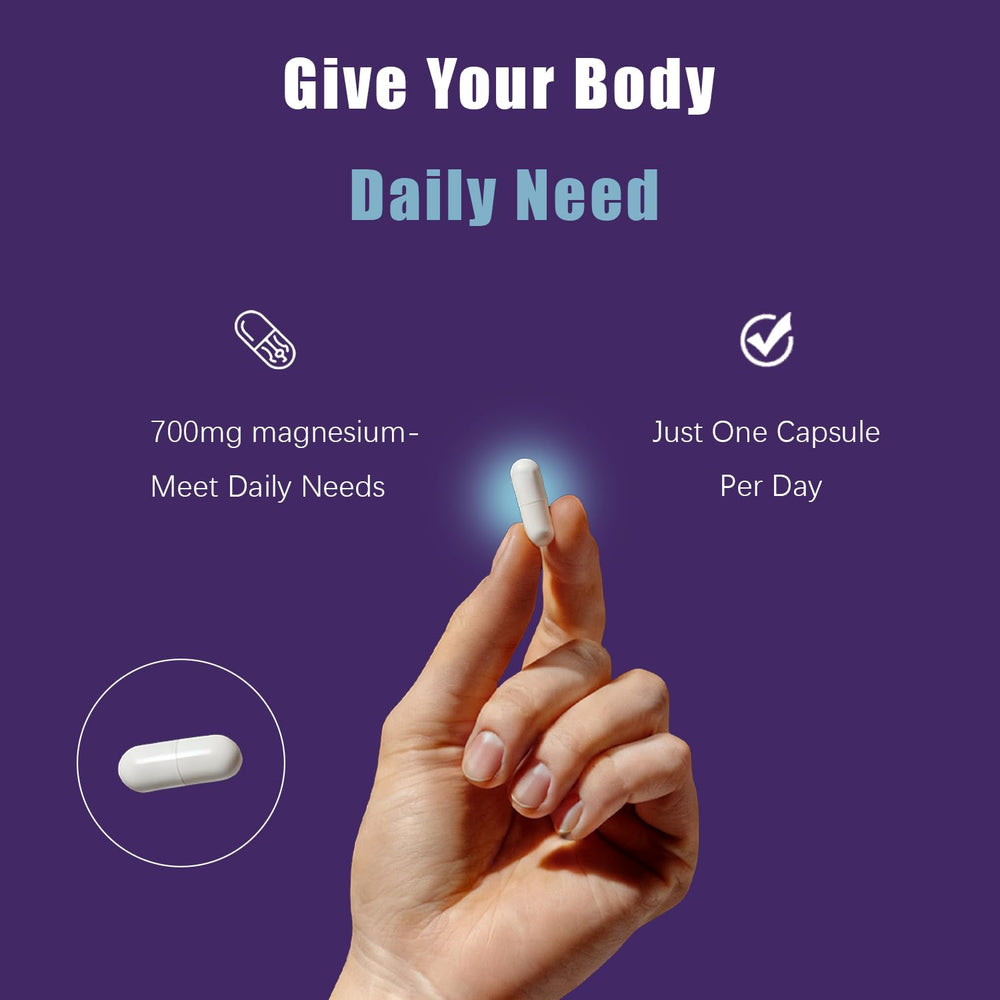 Vegan non-GMO magnesium supplement packaging
