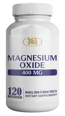 Bottle label for Magnesium 400mg High Potency supplement