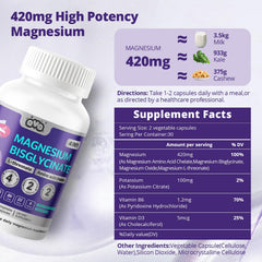 Close-up of magnesium bisglycinate capsules