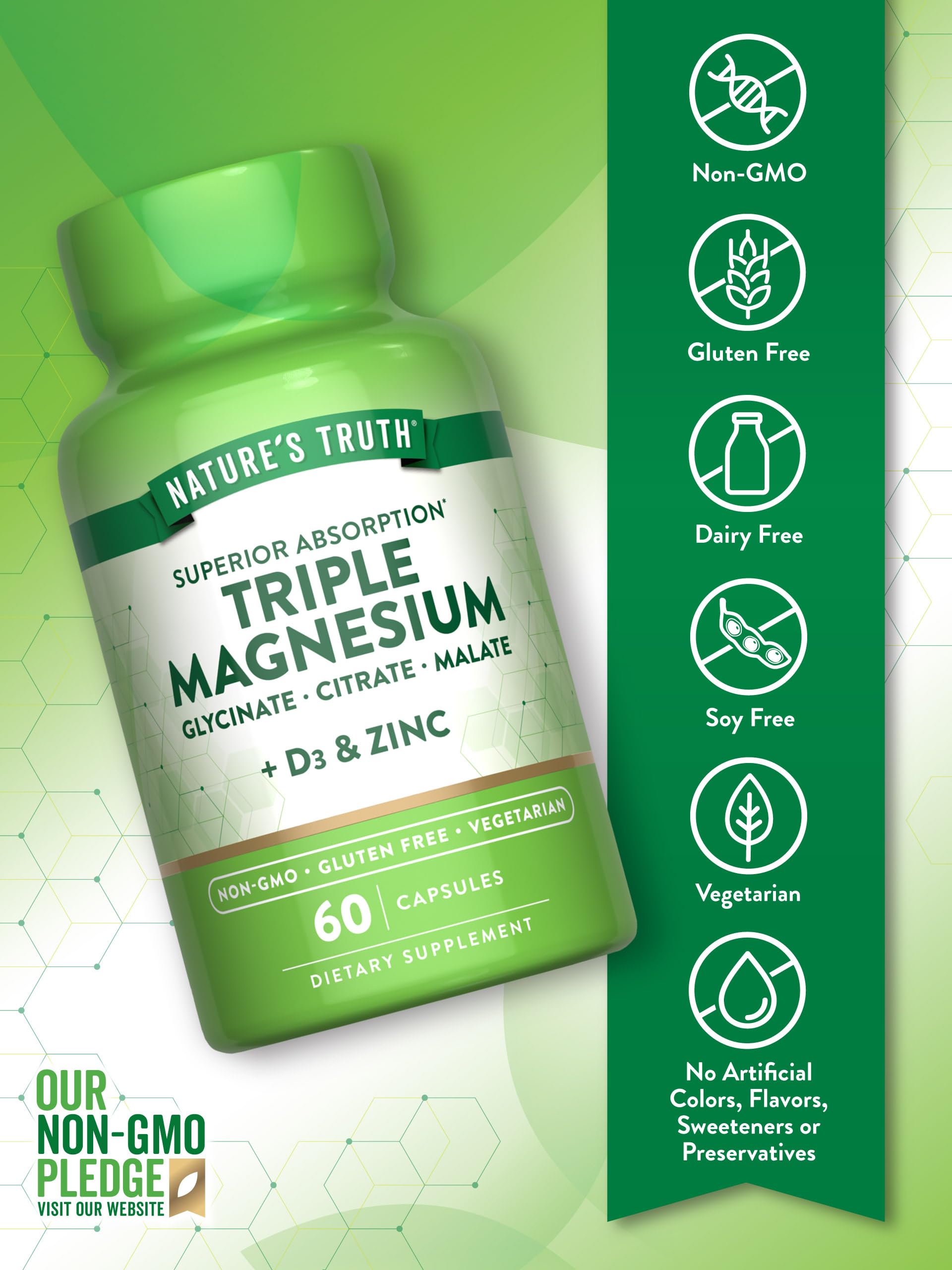 Close-up of magnesium bottle label