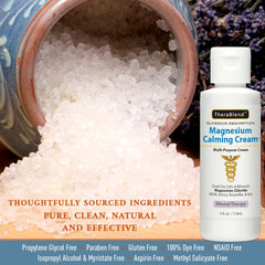Magnesium Calming Cream 16 oz jar on a clean surface
