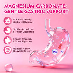 Close-up of raspberry-flavored magnesium gummies