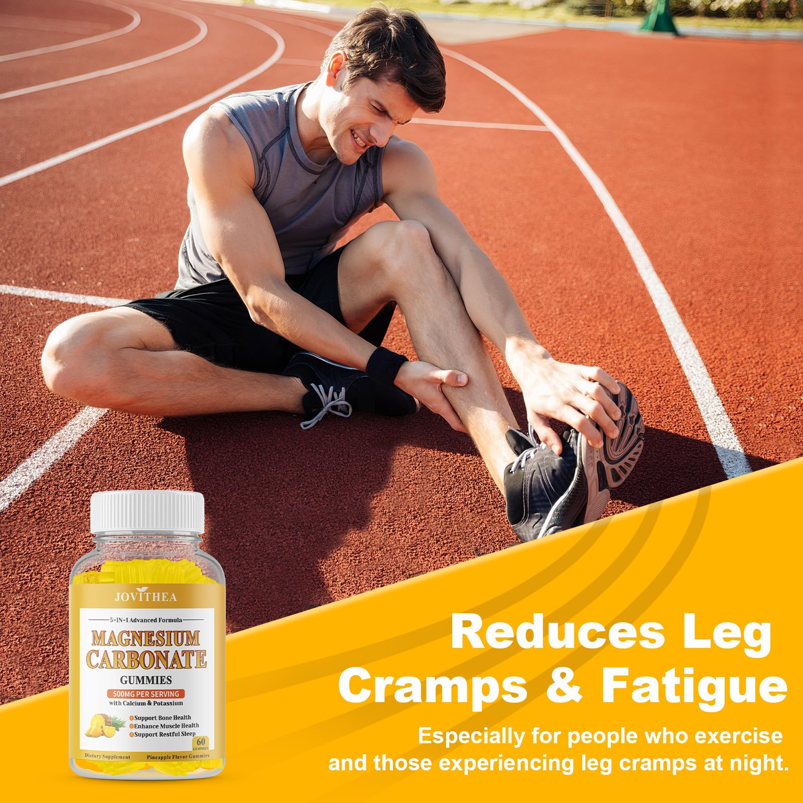 Gummies suggesting digestive and muscle support