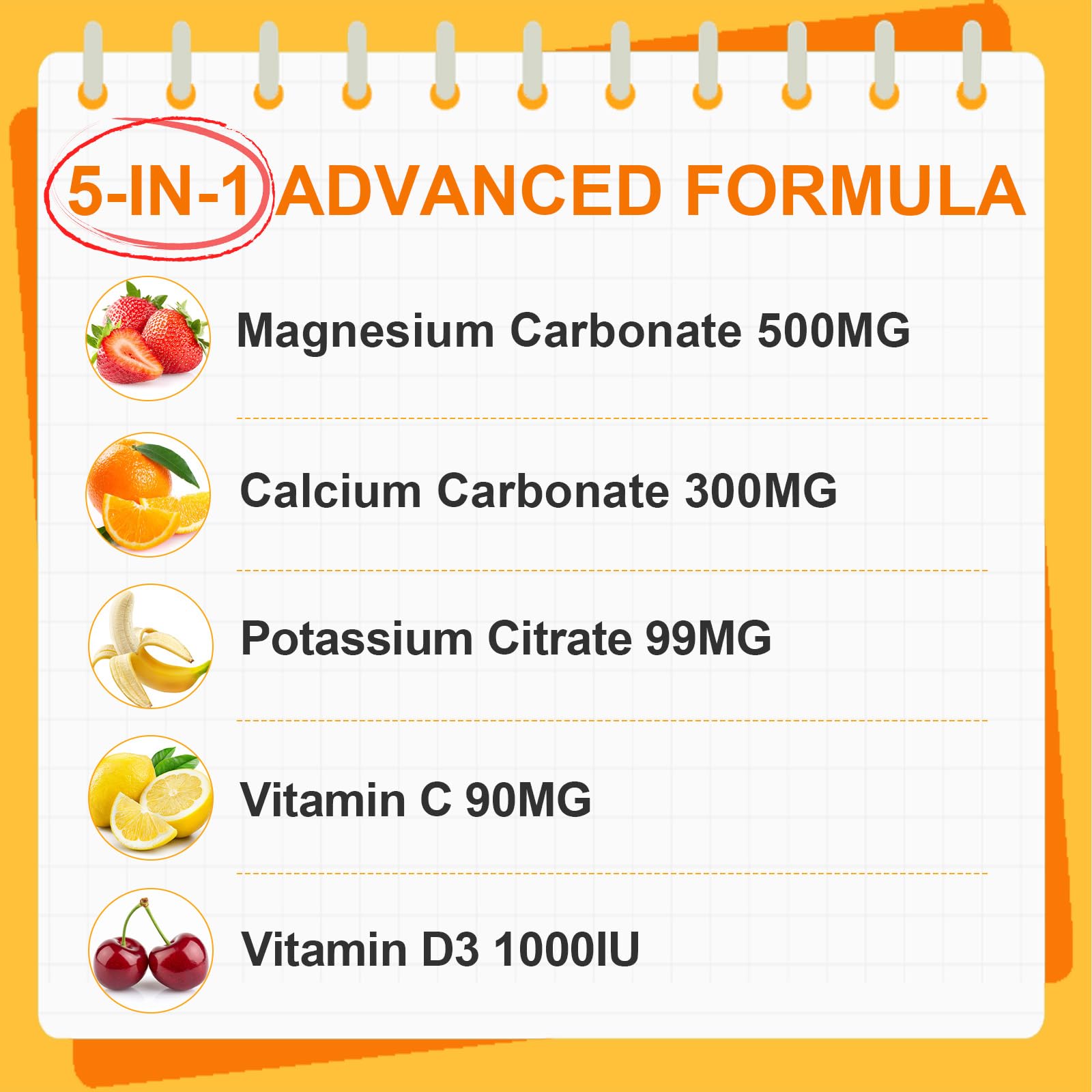 Packaging close-up for Magnesium Carbonate Gummies Pineapple Flavor