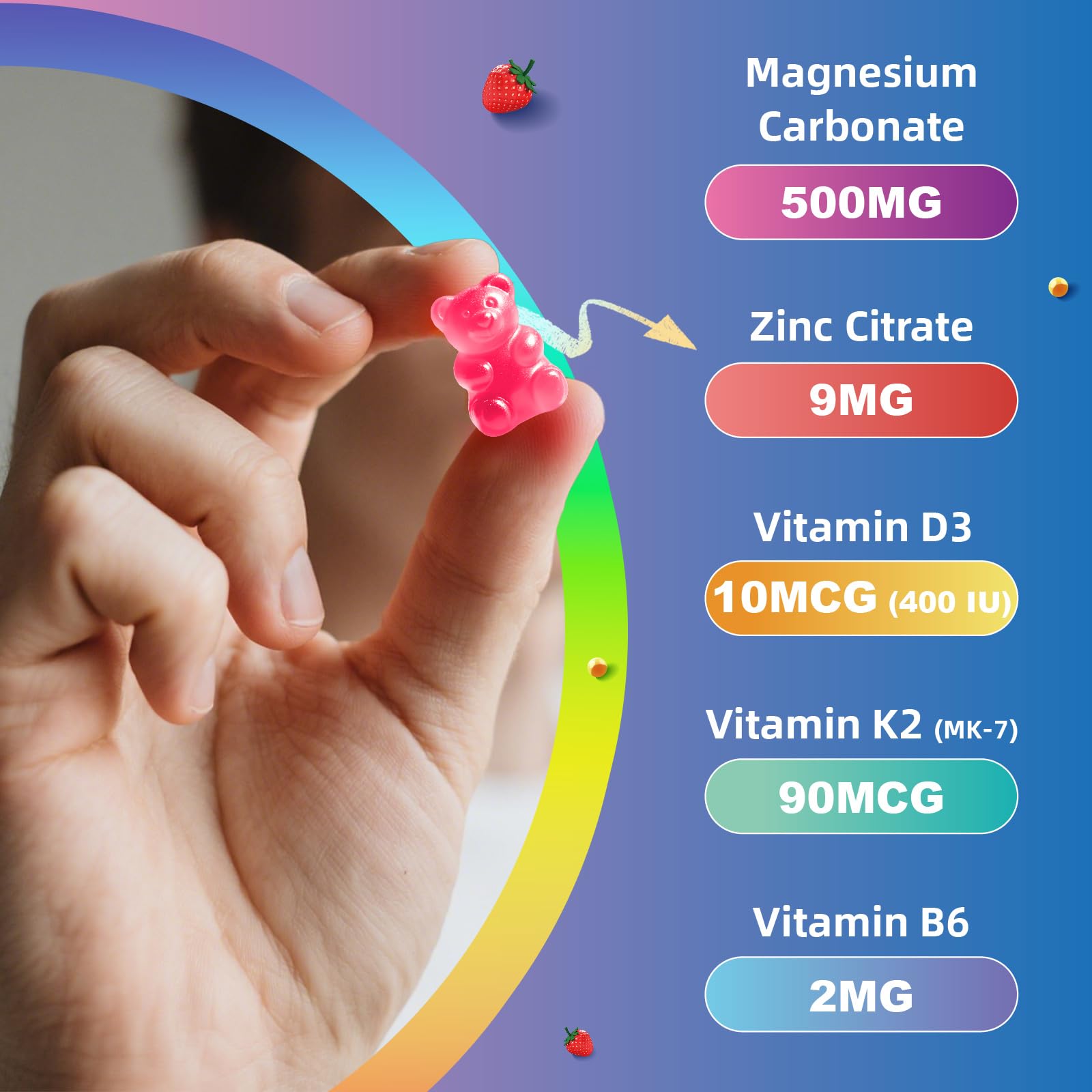 Gluten-free and dairy-free magnesium gummies