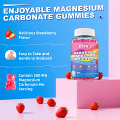Nutrition and ingredients chart for Magnesium Carbonate Gummies