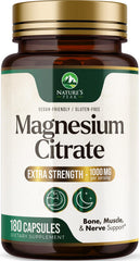 Bottle of Magnesium Citrate 1000mg with label