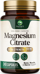 Bottle of Magnesium Citrate 1000mg capsules, 240-count