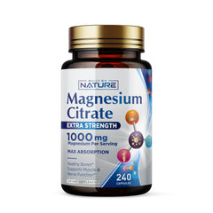 Bottle of Magnesium Citrate 1000mg with max absorption formula