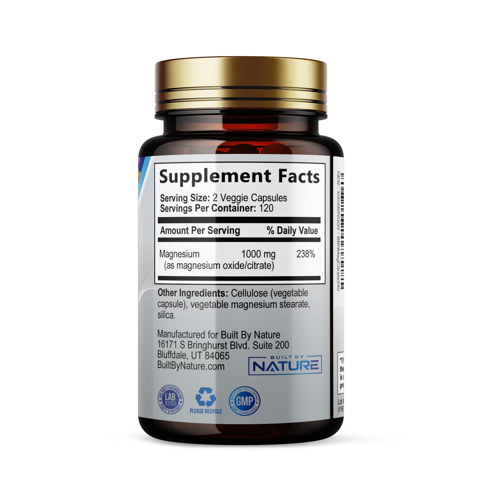 Close-up of Magnesium Citrate 1000mg capsules