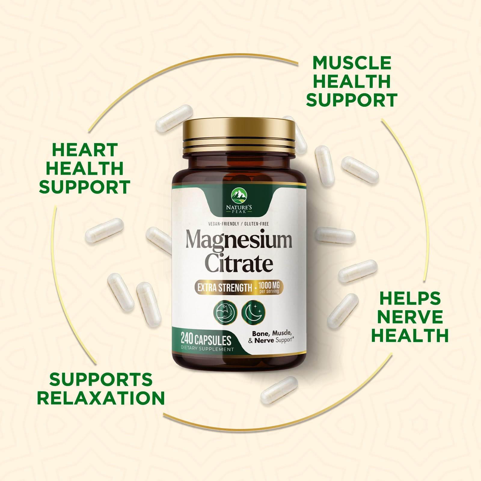 Magnesium Citrate 1000mg supporting heart health