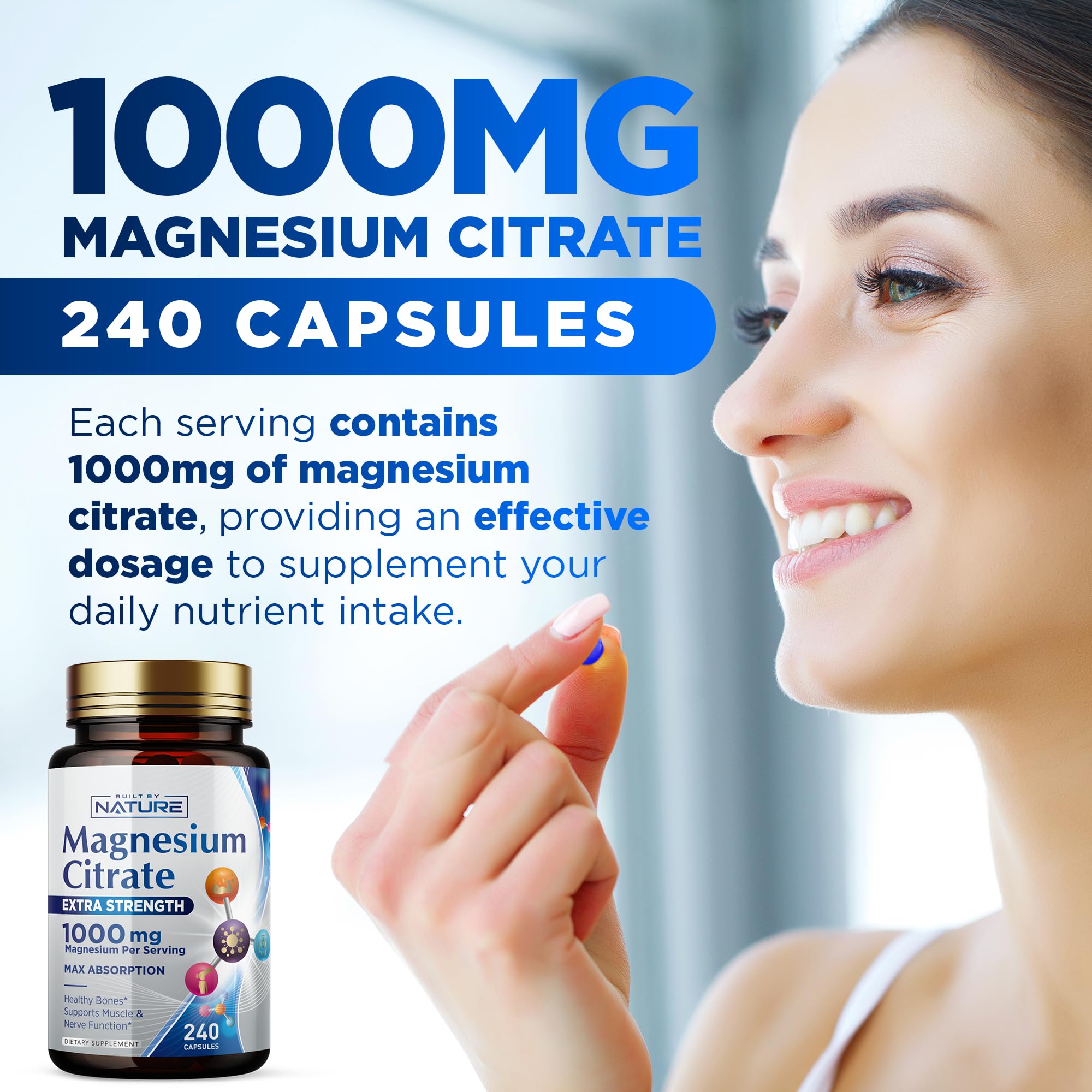 Packaging for Built By Nature Magnesium Citrate Complex