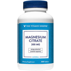 The Vitamin Shoppe Magnesium Citrate 200mg Tablets bottle – 300 count