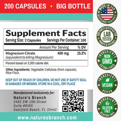 Close-up of small easy-to-swallow magnesium citrate capsules