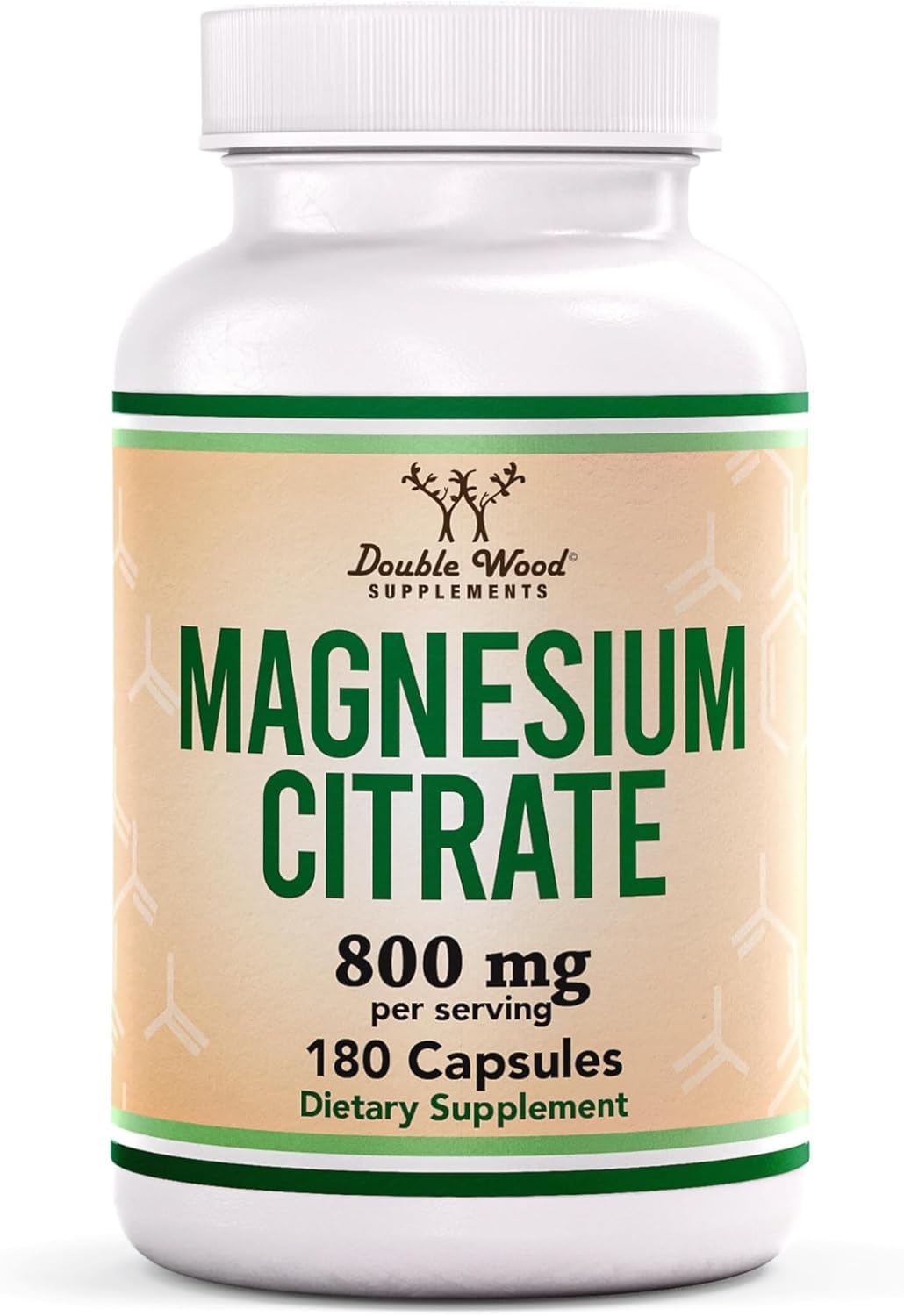 Magnesium Citrate 800mg bottle with 180 capsules