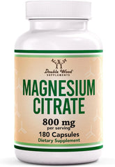 Magnesium Citrate 800mg bottle with 180 capsules