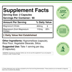 Bottle label highlighting digestion support