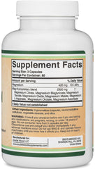 Magnesium forms: citrate, bisglycinate, taurate, oxide, malate, L-aspartate, orotate, and ascorbate