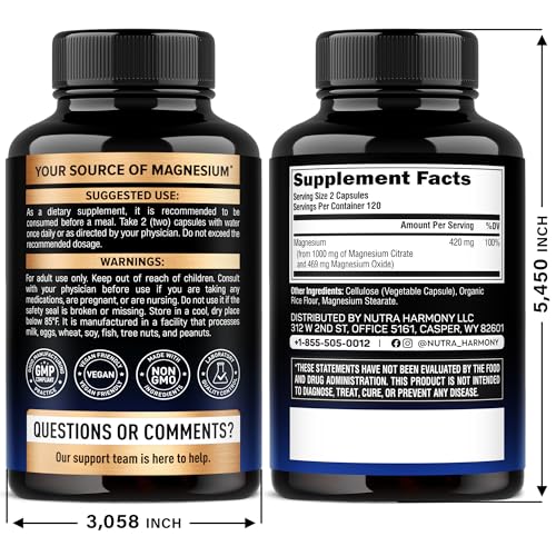 Close-up of Magnesium Citrate Capsules 1000mg