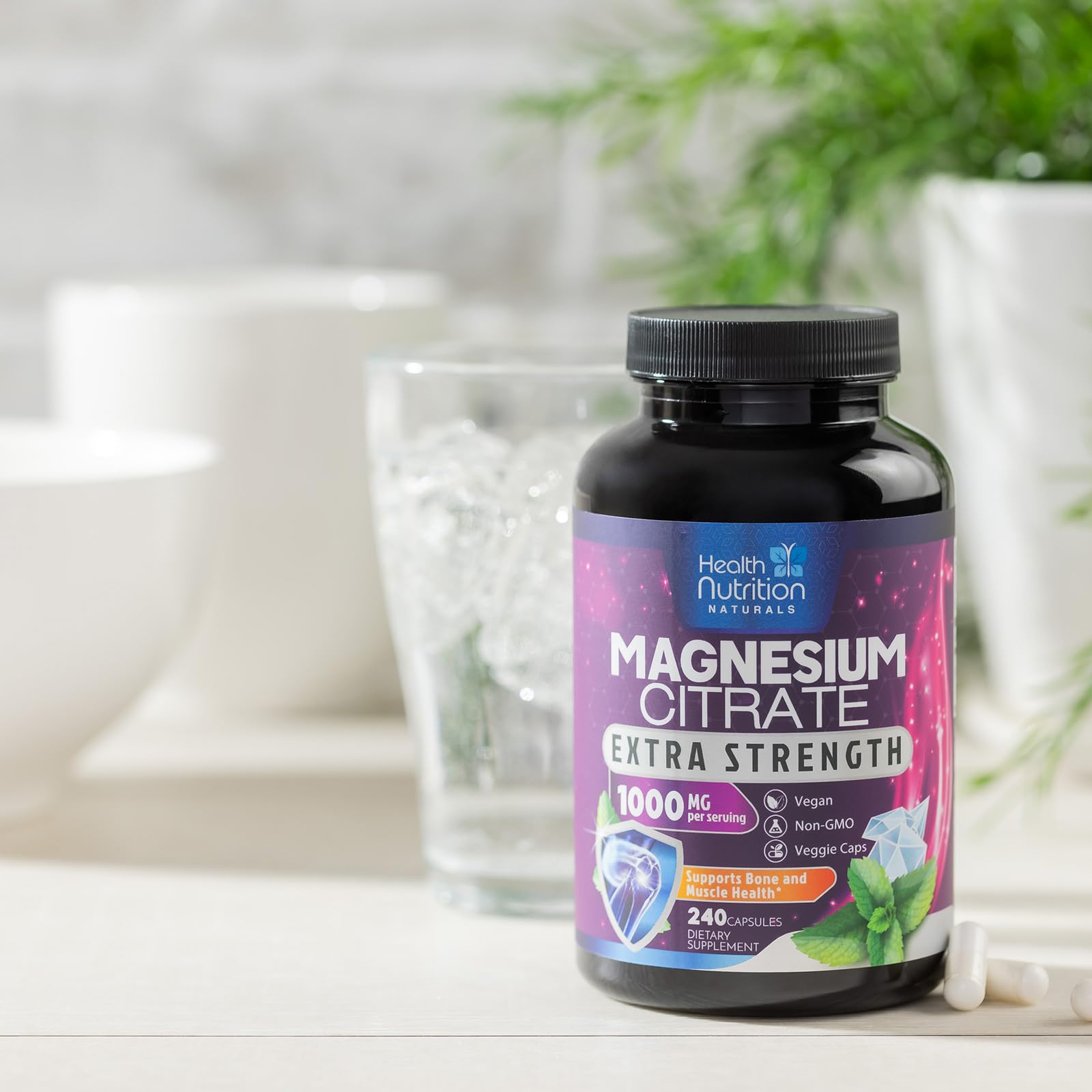 Gluten free and non-GMO labeling on capsule packaging
