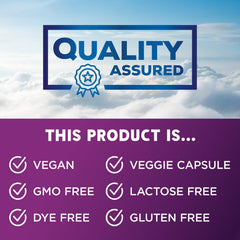 Gluten-free and Non-GMO label on Magnesium Citrate Capsules packaging