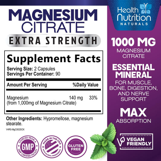 Packaging image for Magnesium Citrate Capsules 1000mg