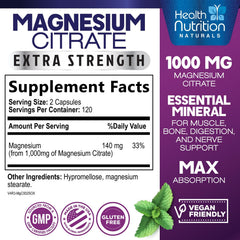 Bottle packaging of Magnesium Citrate Capsules 1000mg
