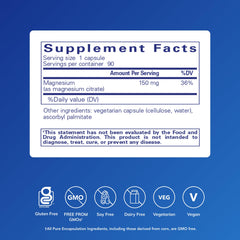Close-up view of magnesium citrate capsules