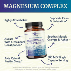 Magnesium Citrate Complex bottle front label