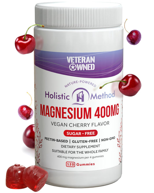 Bottle of Cherry Magnesium Citrate Gummies 120 chews