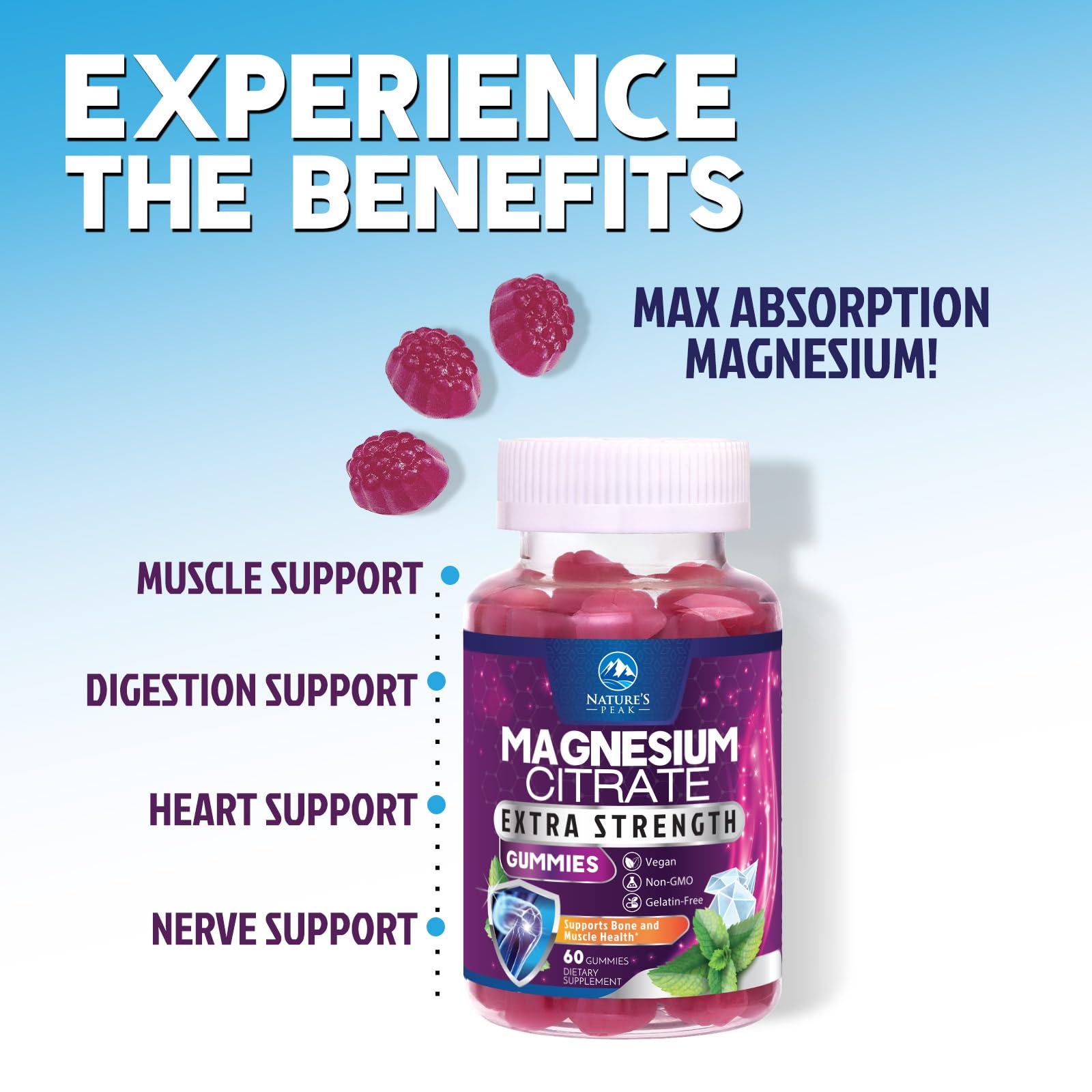 Kid-friendly magnesium citrate gummies