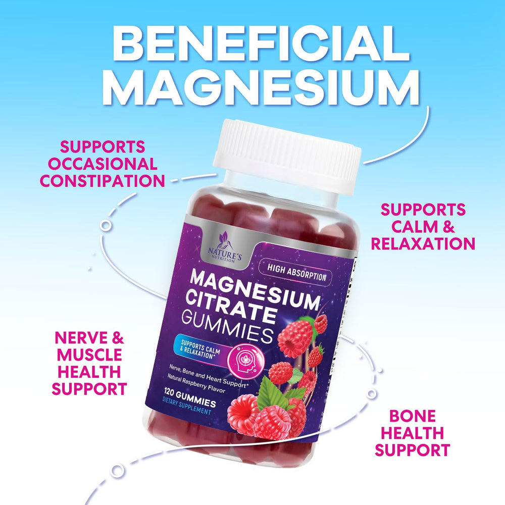 Kid-friendly magnesium citrate gummies bottle