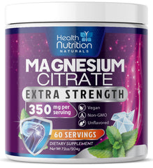 Magnesium Citrate Powder Drink Mix container label