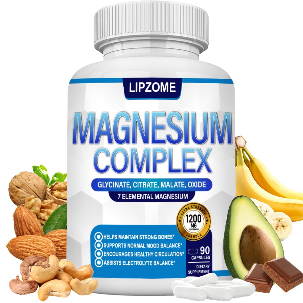 Magnesium Complex 1200mg bottle with 90 capsules