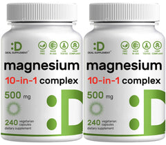 Magnesium Complex 500mg 2-pack bottle label