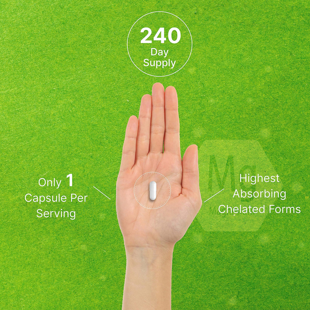 Non-GMO and gluten-free magnesium supplement label