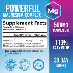 Back view of bottle showing nutrition label