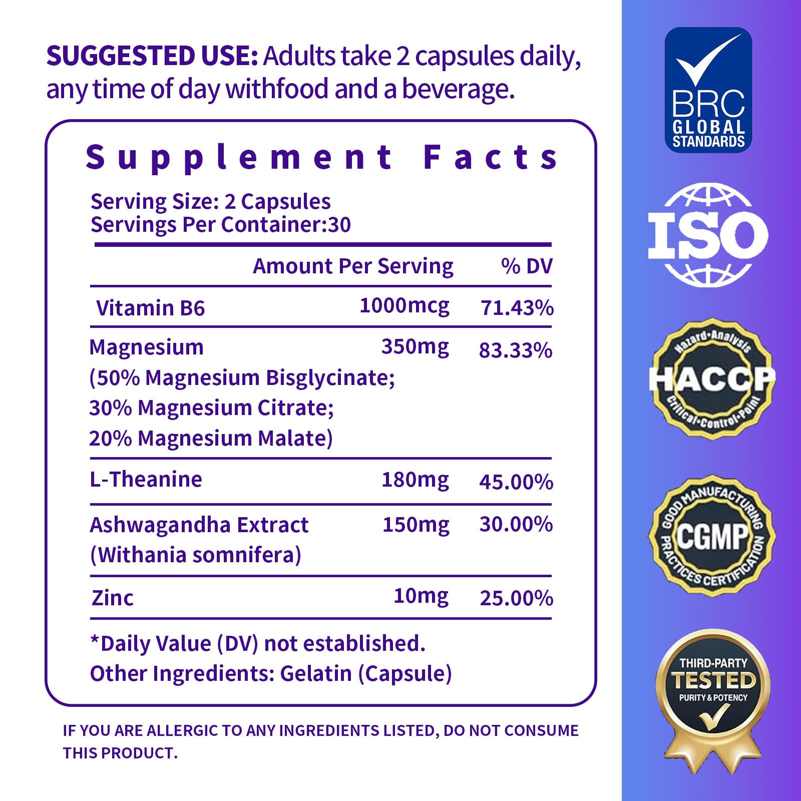 Ashwagandha and L-Theanine illustration highlighting calm focus