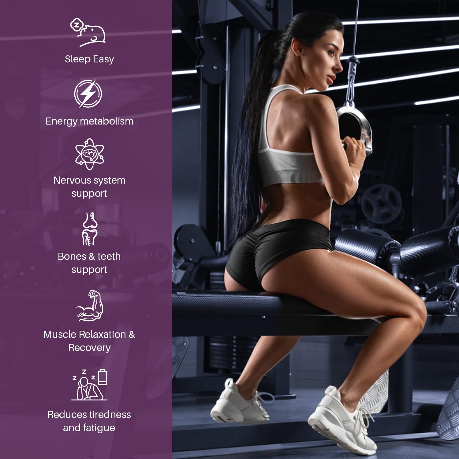 Magnesium Complex capsules (120 count) on white background