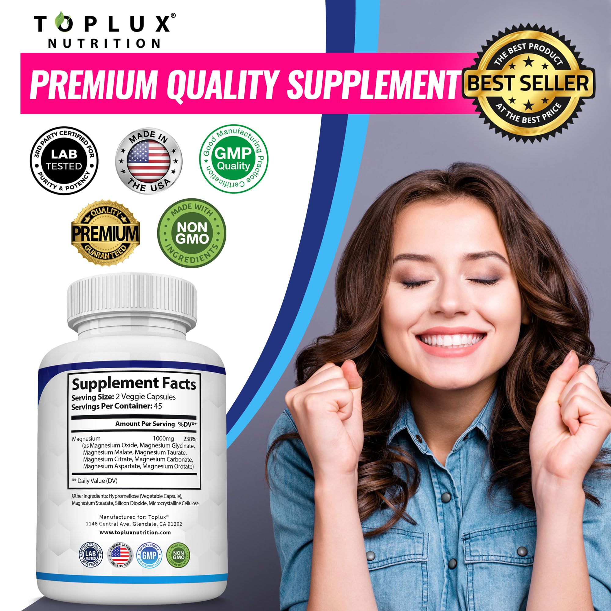 Active lifestyle with magnesium complex for bones and muscles