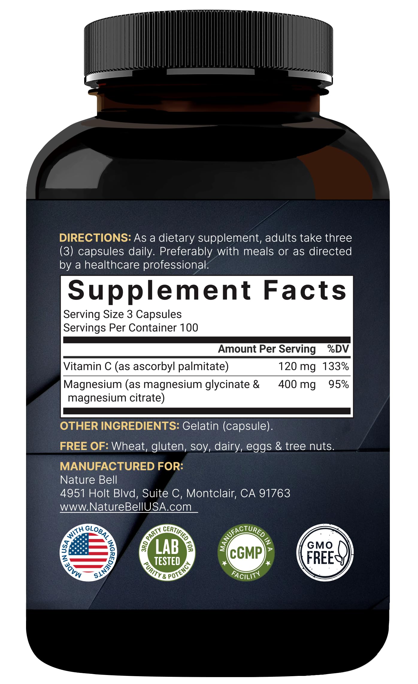 Magnesium Complex bottle label