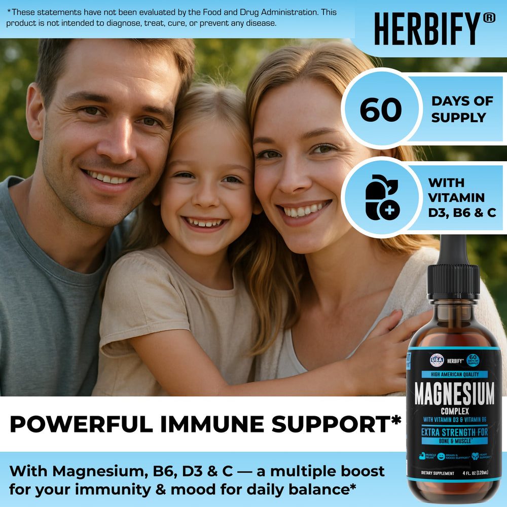 Dropper dispensing Magnesium Complex Drops from a 4 oz bottle