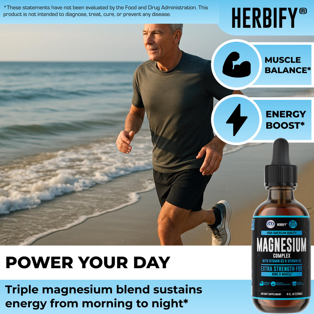 Ingredients panel showing magnesium glycinate, magnesium citrate, L-threonate with vitamins D3, B6, C and potassium